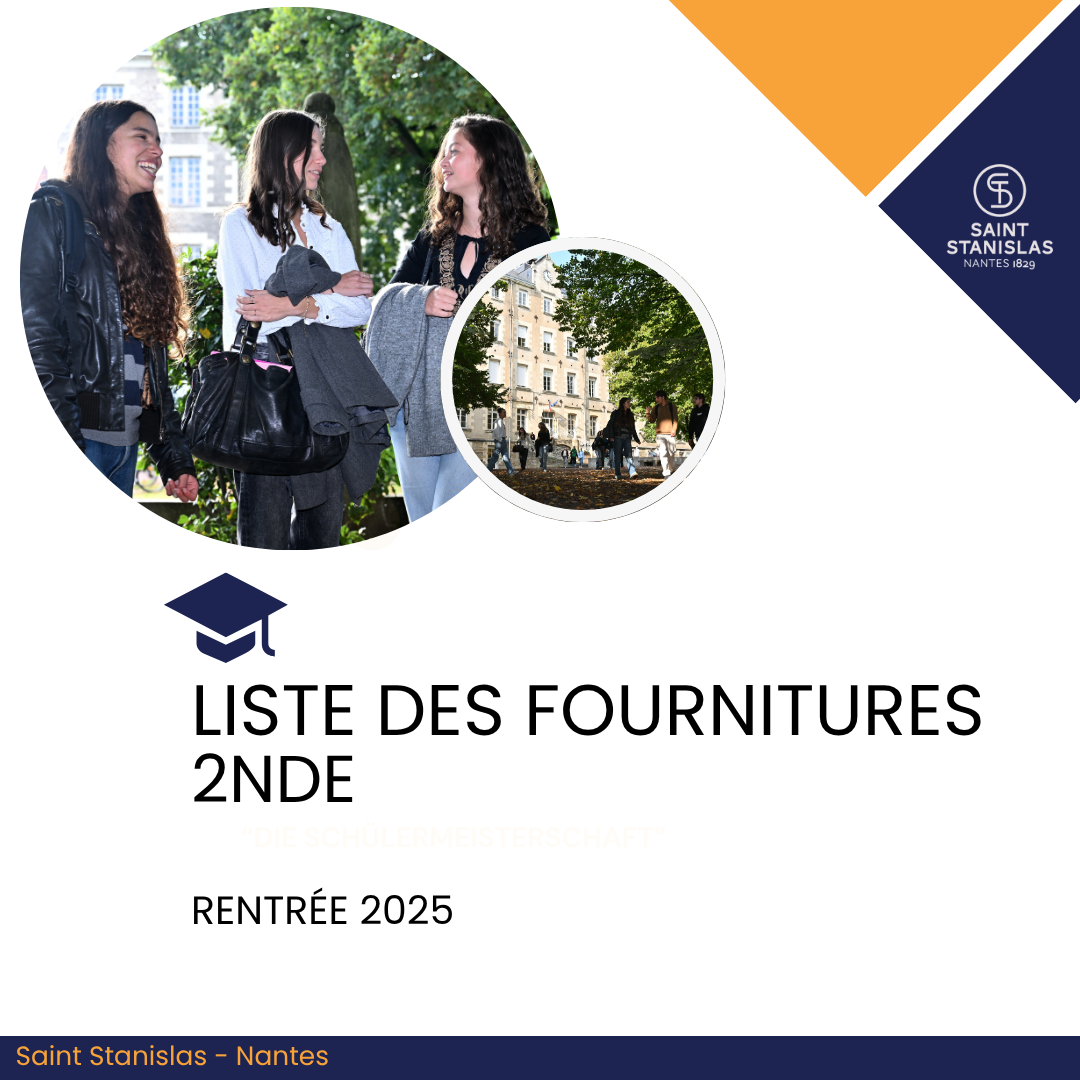 Liste fournitures Secondes Saint Stanislas Nantes