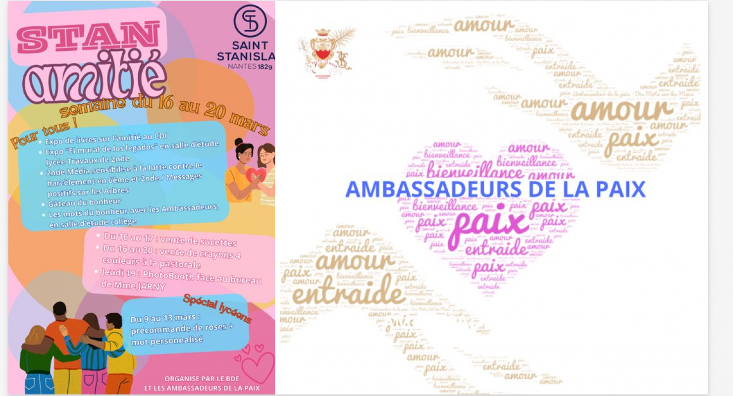 Semaine STAN Amitié : partage et fraternité